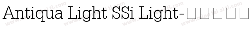 Antiqua Light SSi Light字体转换